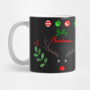 Jolly Christmas reindeer, hohoho Mug